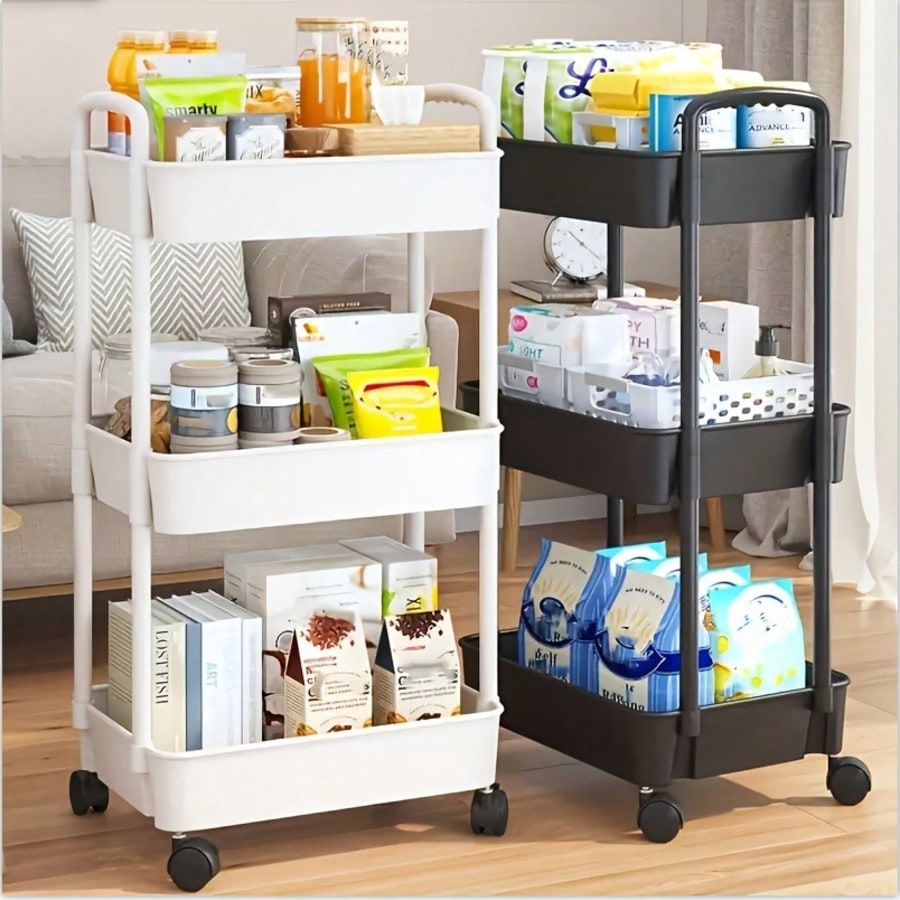 Office Supply Cart - Carrinho Utilitário de 3 Níveis com