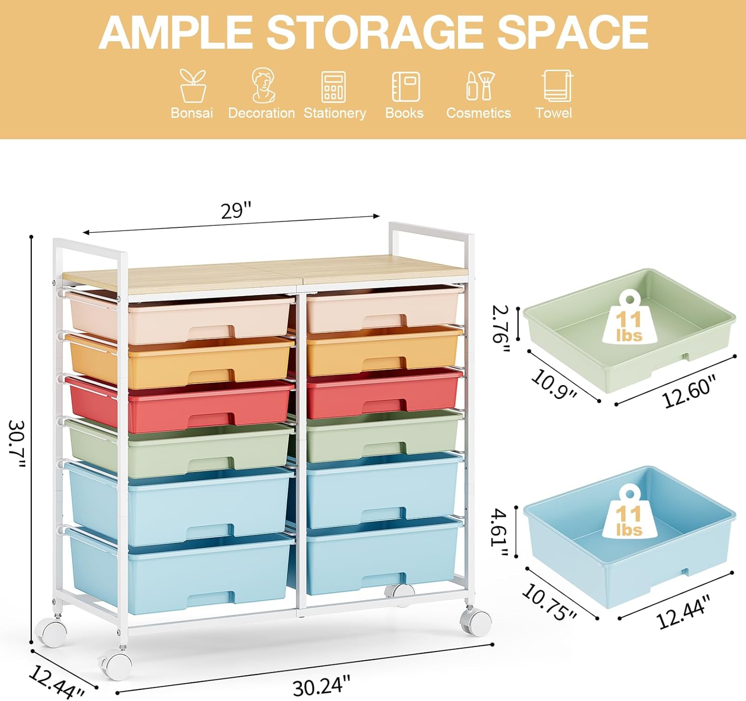 Carrinho de Armazenamento com  - Office Supply Cart avaliação e preço