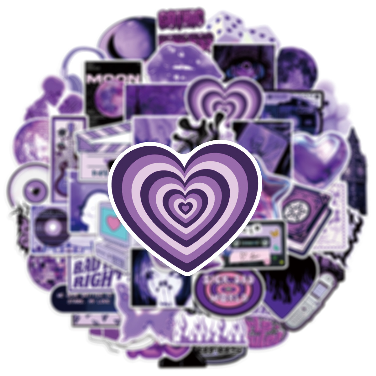 50/100 pçs roxo y2k menina gra - Office Supply Cart avaliação e preço