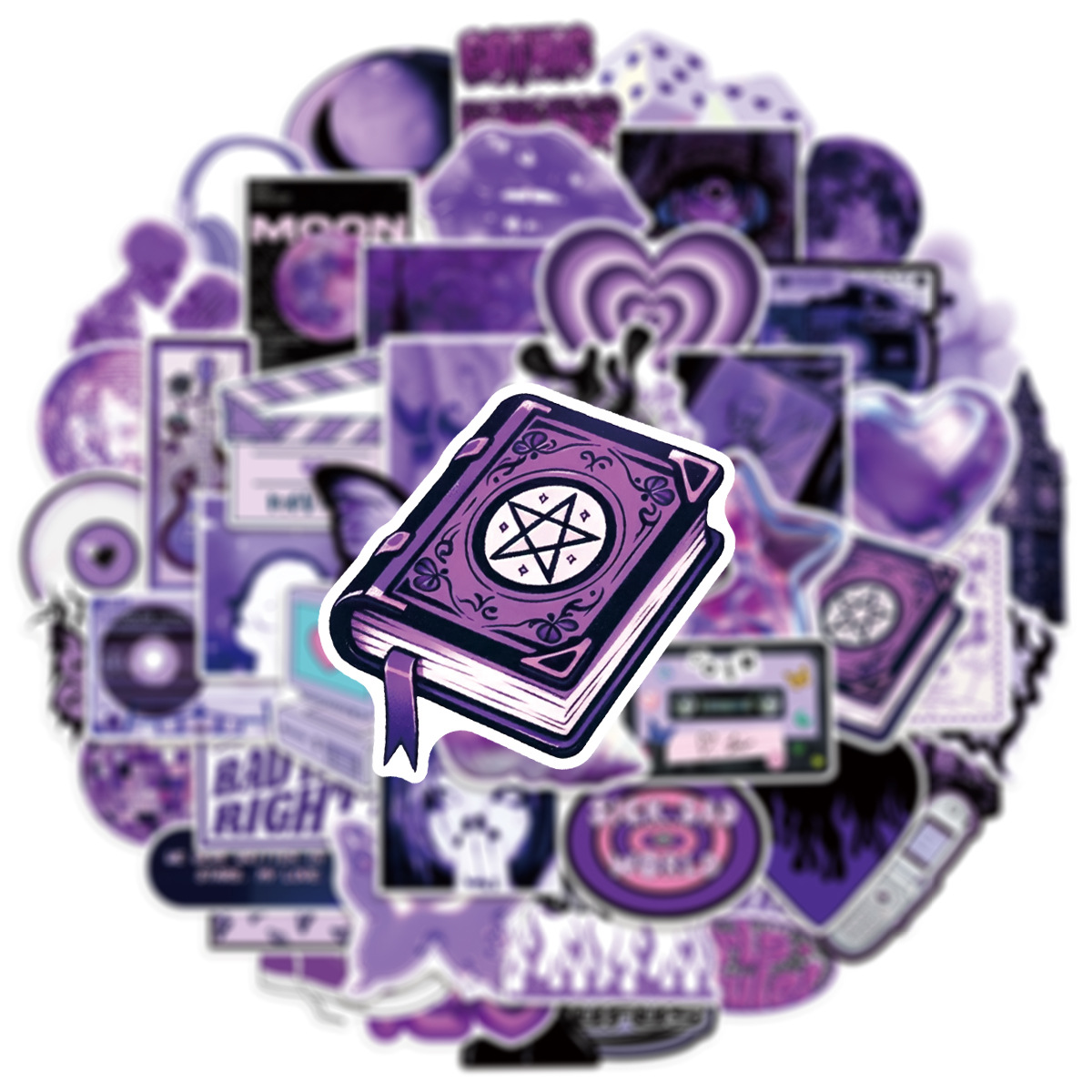 50/100 pçs roxo y2k menina gra - Office Supply Cart avaliação e preço