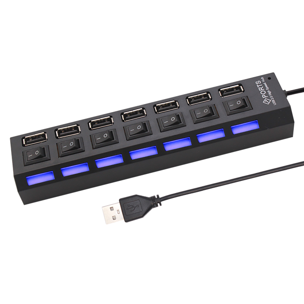 Hub USB 2.0 de 7 portas para l - Office Supply Cart avaliação e preço