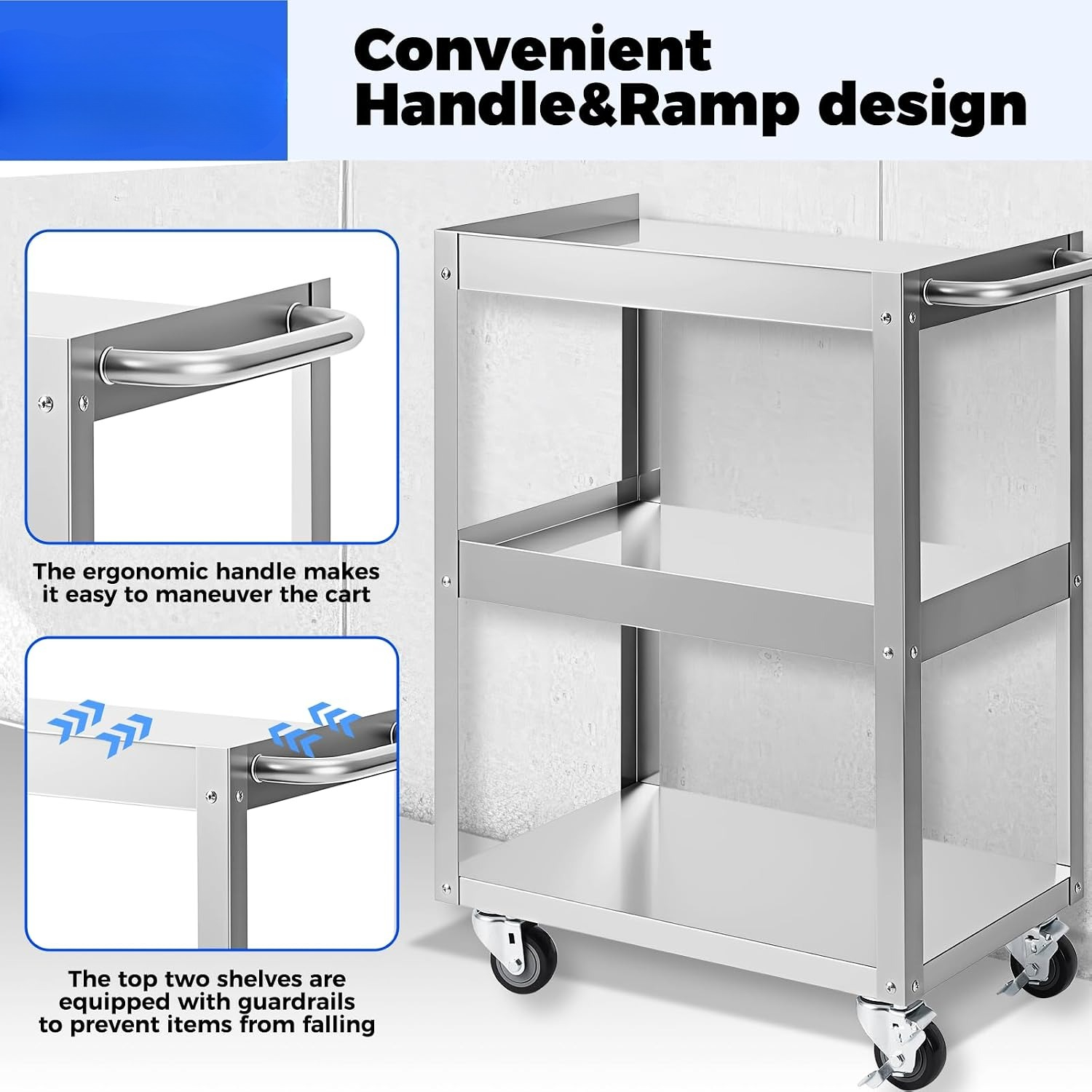 Carrinho Utilitário de Aço Ino - Office Supply Cart avaliação e preço